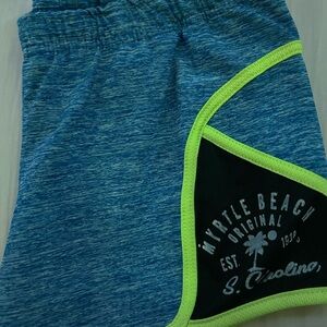 Miami Mix Blue Shorts with Neon Accent